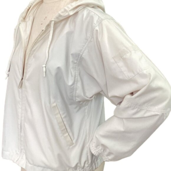 Roche Motion Zip Hooded Golf Windbreaker Jacket M Beige 175i - Picture 4 of 11